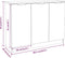 vidaXL - Dressoir - 90,5x30x70 - cm - bewerkt - hout - gerookt - eikenkleurig