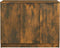 vidaXL - Dressoir - 90,5x30x70 - cm - bewerkt - hout - gerookt - eikenkleurig
