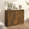 vidaXL - Dressoir - 90,5x30x70 - cm - bewerkt - hout - gerookt - eikenkleurig