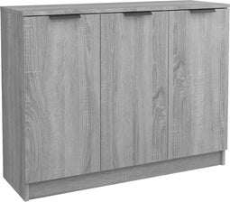 vidaXL - Dressoir - 90,5x30x70 - cm - bewerkt - hout - grijs - sonoma - eikenkleurig