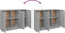 vidaXL - Dressoir - 90,5x30x70 - cm - bewerkt - hout - grijs - sonoma - eikenkleurig