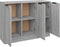 vidaXL - Dressoir - 90,5x30x70 - cm - bewerkt - hout - grijs - sonoma - eikenkleurig