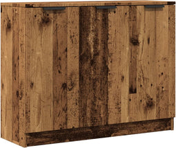 vidaXL - Dressoir - 90,5x30x70 - cm - bewerkt - hout - oud - houtkleurig