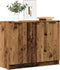vidaXL - Dressoir - 90,5x30x70 - cm - bewerkt - hout - oud - houtkleurig