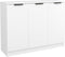 vidaXL - Dressoir - 90,5x30x70 - cm - bewerkt - hout - wit