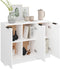 vidaXL - Dressoir - 90,5x30x70 - cm - bewerkt - hout - wit