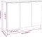 vidaXL - Dressoir - 90,5x30x70 - cm - bewerkt - hout - wit