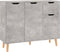 vidaXL - Dressoir - 90x30x72 - cm - bewerkt - hout - betongrijs