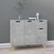 vidaXL - Dressoir - 90x30x72 - cm - bewerkt - hout - betongrijs