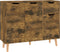 vidaXL - Dressoir - 90x30x72 - cm - bewerkt - hout - gerookt - eikenkleurig