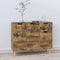 vidaXL - Dressoir - 90x30x72 - cm - bewerkt - hout - gerookt - eikenkleurig