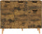vidaXL - Dressoir - 90x30x72 - cm - bewerkt - hout - gerookt - eikenkleurig