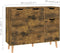 vidaXL - Dressoir - 90x30x72 - cm - bewerkt - hout - gerookt - eikenkleurig