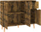 vidaXL - Dressoir - 90x30x72 - cm - bewerkt - hout - gerookt - eikenkleurig
