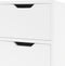 vidaXL - Dressoir - 90x30x72 - cm - bewerkt - hout - hoogglans - wit