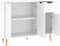 vidaXL - Dressoir - 90x30x72 - cm - bewerkt - hout - hoogglans - wit