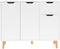 vidaXL - Dressoir - 90x30x72 - cm - bewerkt - hout - hoogglans - wit