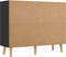 vidaXL - Dressoir - 90x30x72 - cm - bewerkt - hout - hoogglans - zwart