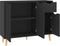 vidaXL - Dressoir - 90x30x72 - cm - bewerkt - hout - hoogglans - zwart