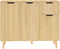 vidaXL - Dressoir - 90x30x72 - cm - bewerkt - hout - sonoma - eikenkleurig