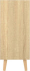vidaXL - Dressoir - 90x30x72 - cm - bewerkt - hout - sonoma - eikenkleurig