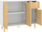 vidaXL - Dressoir - 90x30x72 - cm - bewerkt - hout - wit - en - sonoma - eikenkleurig