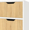 vidaXL - Dressoir - 90x30x72 - cm - bewerkt - hout - wit - en - sonoma - eikenkleurig
