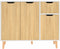 vidaXL - Dressoir - 90x30x72 - cm - bewerkt - hout - wit - en - sonoma - eikenkleurig