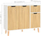 vidaXL - Dressoir - 90x30x72 - cm - bewerkt - hout - wit - en - sonoma - eikenkleurig