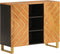 vidaXL - Dressoir - 90x33,5x75 - cm - massief - mangohout - bruin - en - zwart
