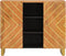 vidaXL - Dressoir - 90x33,5x75 - cm - massief - mangohout - bruin - en - zwart