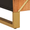vidaXL - Dressoir - 90x33,5x75 - cm - massief - mangohout - bruin - en - zwart