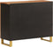 vidaXL - Dressoir - 90x33,5x75 - cm - massief - mangohout - bruin - en - zwart