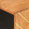 vidaXL - Dressoir - 90x33,5x75 - cm - massief - mangohout - bruin - en - zwart