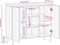 vidaXL - Dressoir - 90x33x75 - cm - bewerkt - hout - zwart