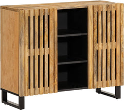 vidaXL - Dressoir - 90x34x75 - cm - massief - ruw - mangohout