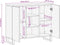 vidaXL - Dressoir - 90x34x75 - cm - massief - ruw - mangohout