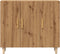vidaXL - Dressoir - 90x34x80 - cm - bewerkt - hout - artisanaal - eikenkleur