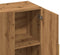 vidaXL - Dressoir - 90x34x80 - cm - bewerkt - hout - artisanaal - eikenkleur
