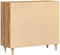 vidaXL - Dressoir - 90x34x80 - cm - bewerkt - hout - artisanaal - eikenkleur