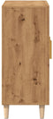 vidaXL - Dressoir - 90x34x80 - cm - bewerkt - hout - artisanaal - eikenkleur