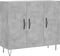 vidaXL - Dressoir - 90x34x80 - cm - bewerkt - hout - betongrijs