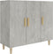 vidaXL - Dressoir - 90x34x80 - cm - bewerkt - hout - betongrijs