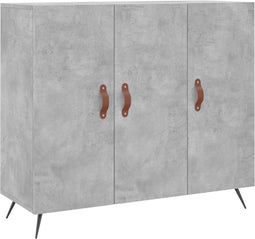 vidaXL - Dressoir - 90x34x80 - cm - bewerkt - hout - betongrijs