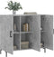 vidaXL - Dressoir - 90x34x80 - cm - bewerkt - hout - betongrijs
