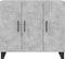 vidaXL - Dressoir - 90x34x80 - cm - bewerkt - hout - betongrijs
