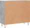 vidaXL - Dressoir - 90x34x80 - cm - bewerkt - hout - betongrijs