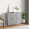 vidaXL - Dressoir - 90x34x80 - cm - bewerkt - hout - betongrijs