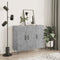 vidaXL - Dressoir - 90x34x80 - cm - bewerkt - hout - betongrijs