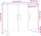 vidaXL - Dressoir - 90x34x80 - cm - bewerkt - hout - betongrijs